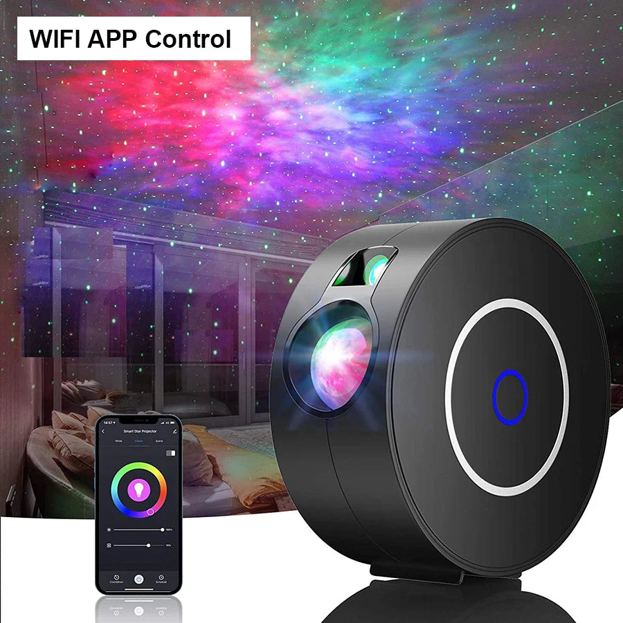 Tuya WiFi Smart Galaxy Star Projector Night Light – Alexa Voice Control & App-Controlled LED Star Projector 