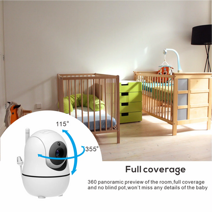 5-Inch Video Baby Monitor with Camera – 4X Zoom, 22-Hour Battery, 1000ft Range, Two-Way Audio, Temperature Sensor & Lullabies
